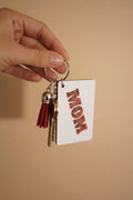 Rectangle keychain~mom red