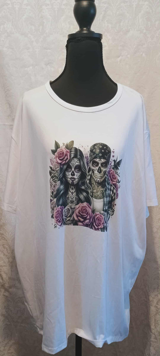 Women's t-shirt 2XL~Couple with roses