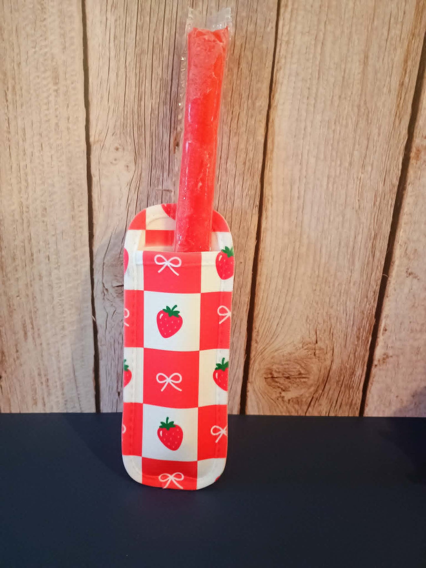Ice pop sleeve large~strawberries