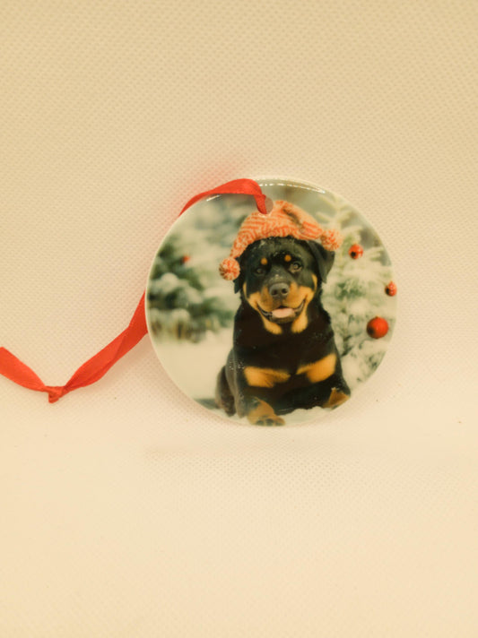 Ceramic Christmas ornament~Rottweiler