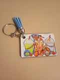 Rectangle keychain~sports cups
