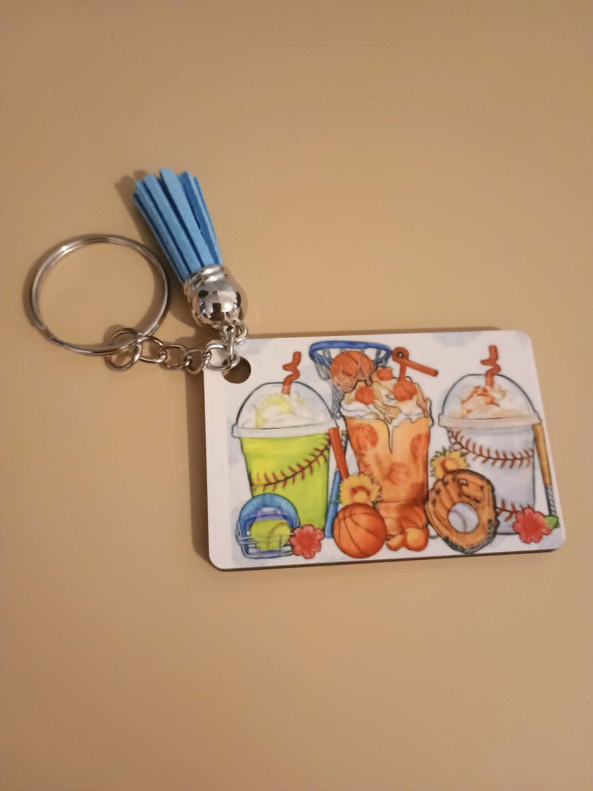 Rectangle keychain~sports cups