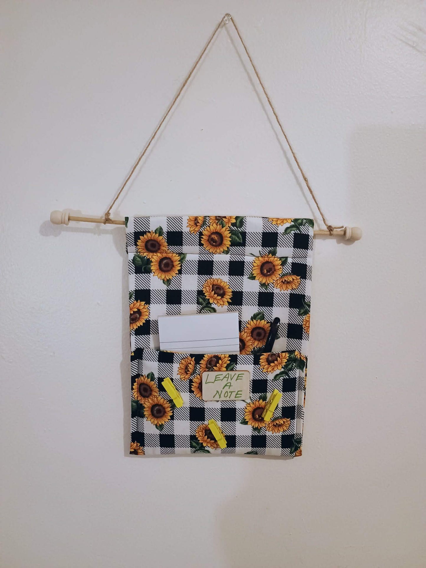 Leave a note door hanging~sunflowers
