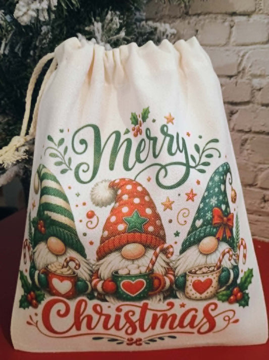 Christmas canvas bag~Gnomes