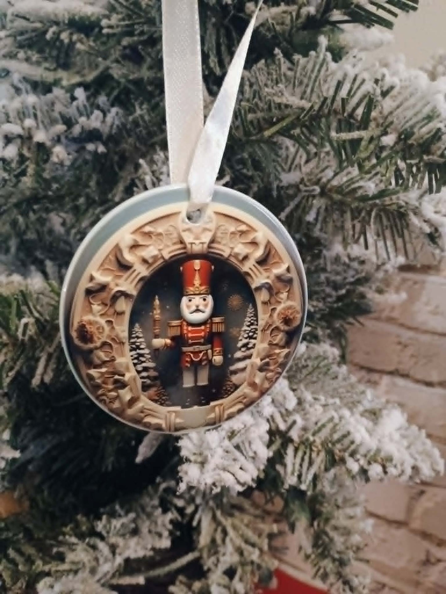 Christmas ornament~Nutcracker with Christmas trees