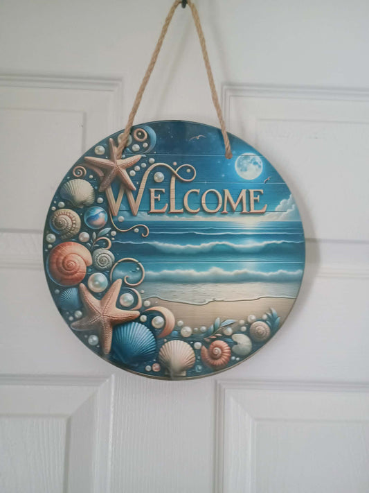 Door sign ~Beach scene
