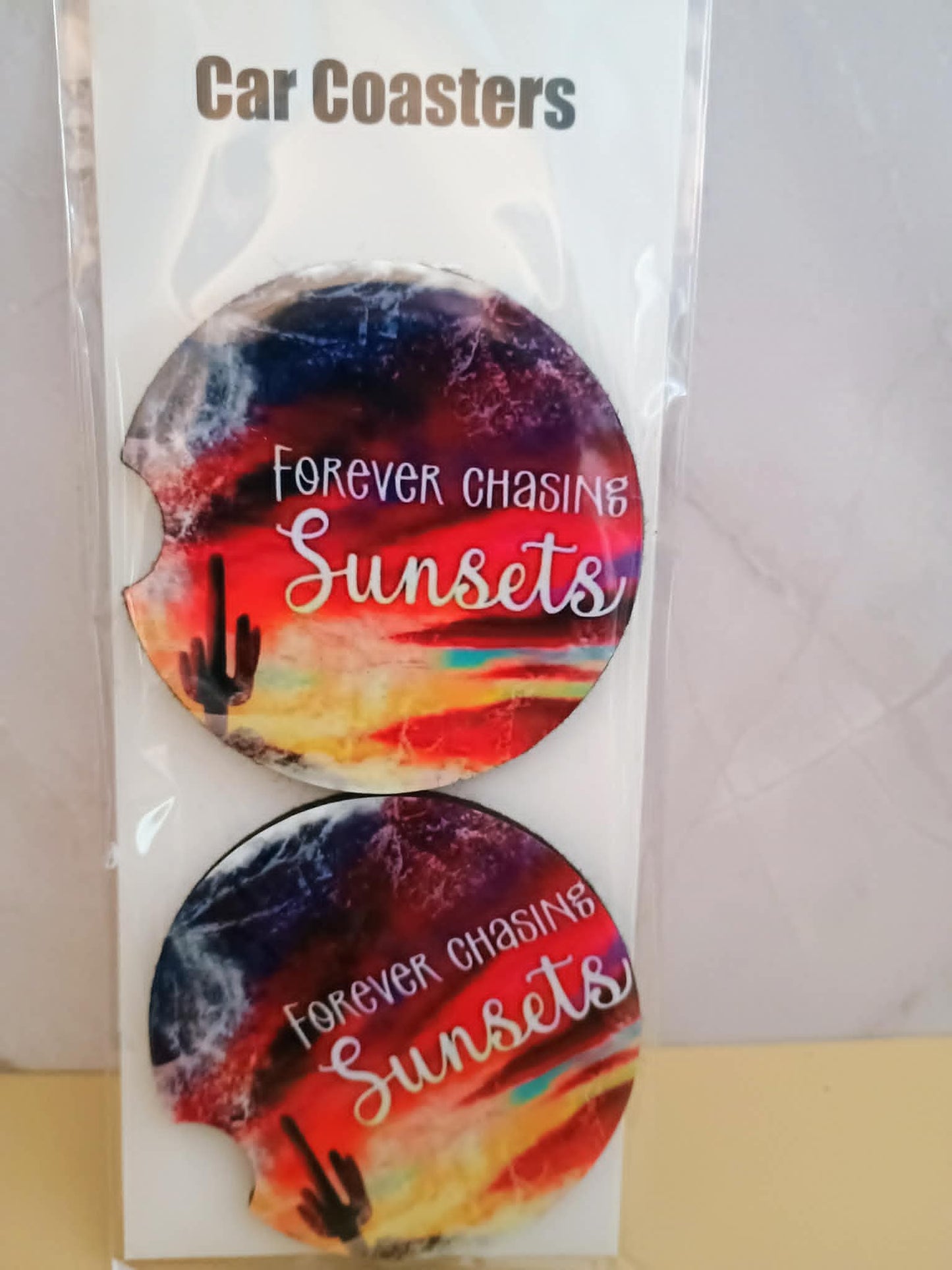 Car coasters~Forever chasing sunsets