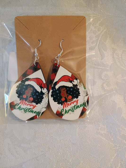 Christmas earring large~Merry Christmas