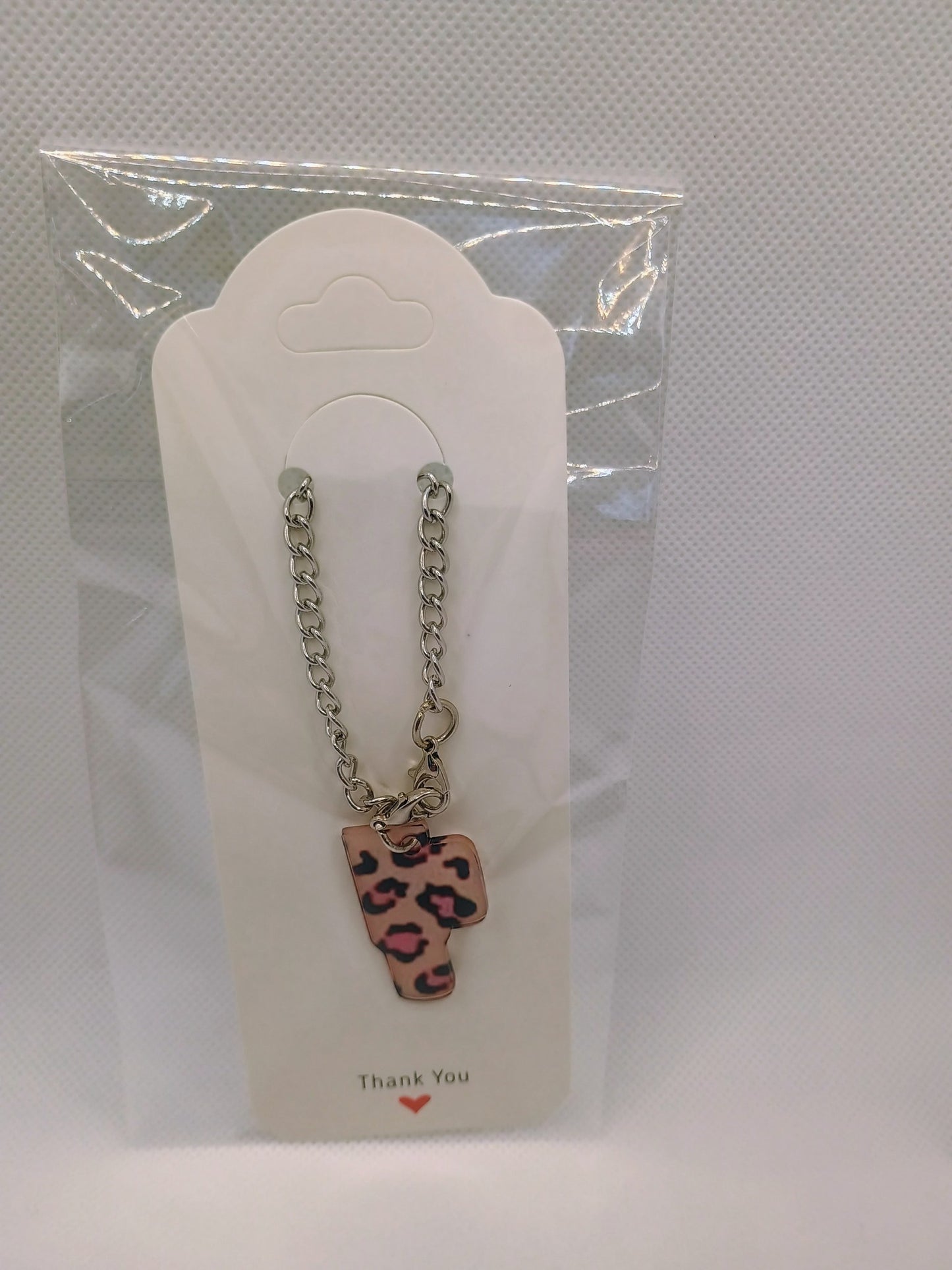 Tumbler charm- tumbler shape pink and brown