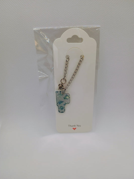 Tumbler charm- tumbler shape blue