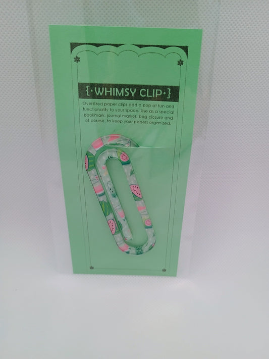 Whimsy clip small- watermelon