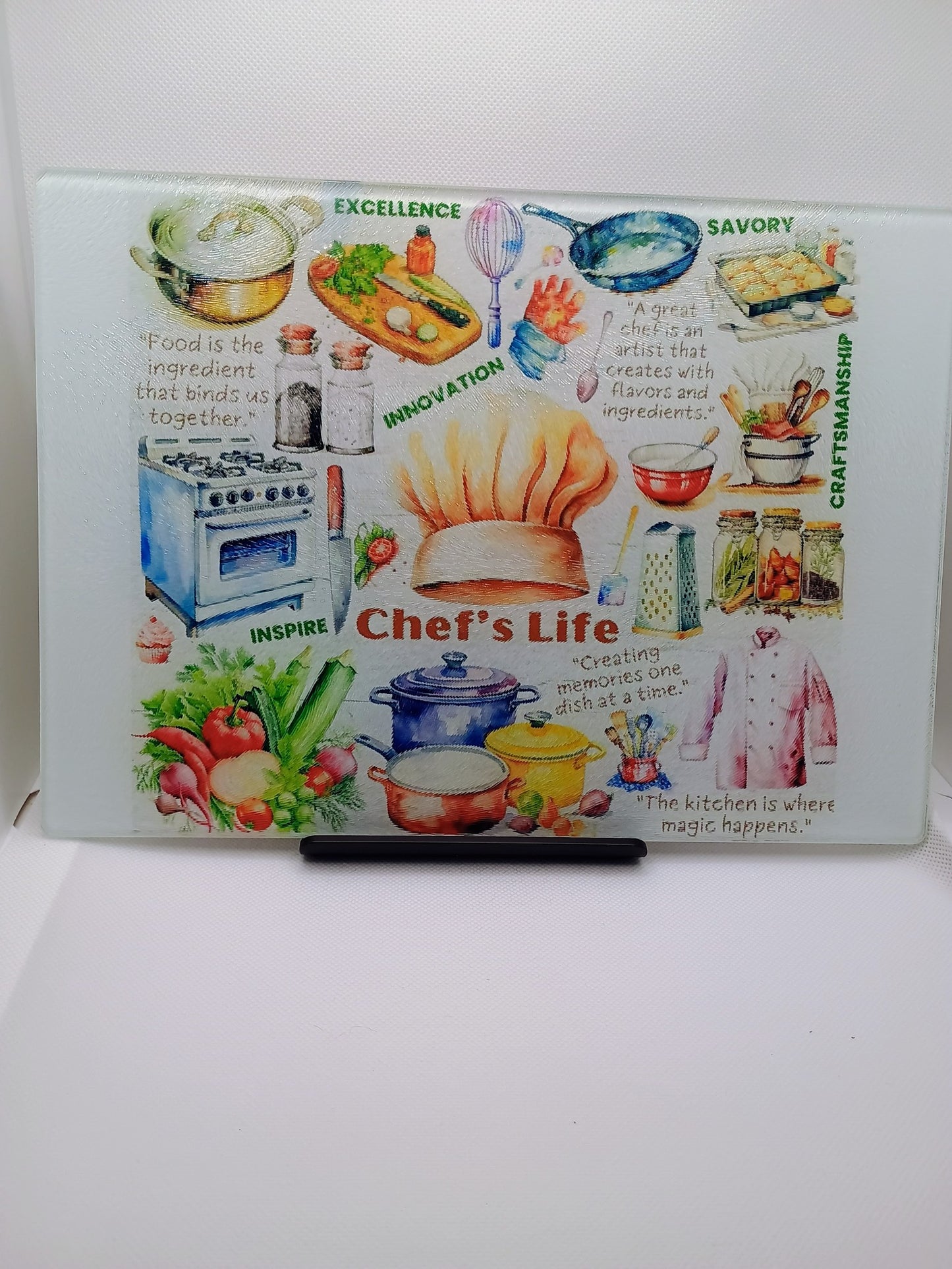 Glass cutting board-Chef Life
