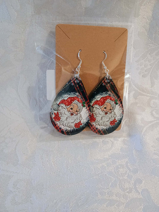 Christmas earring large~Santa