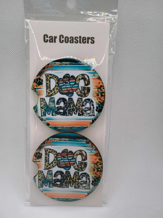 Car coasters~dog mama