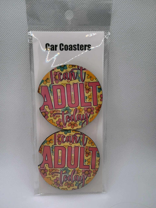 Car coasters~pink can't adult
