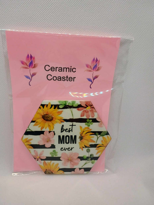 Ceramic coaster~best mom