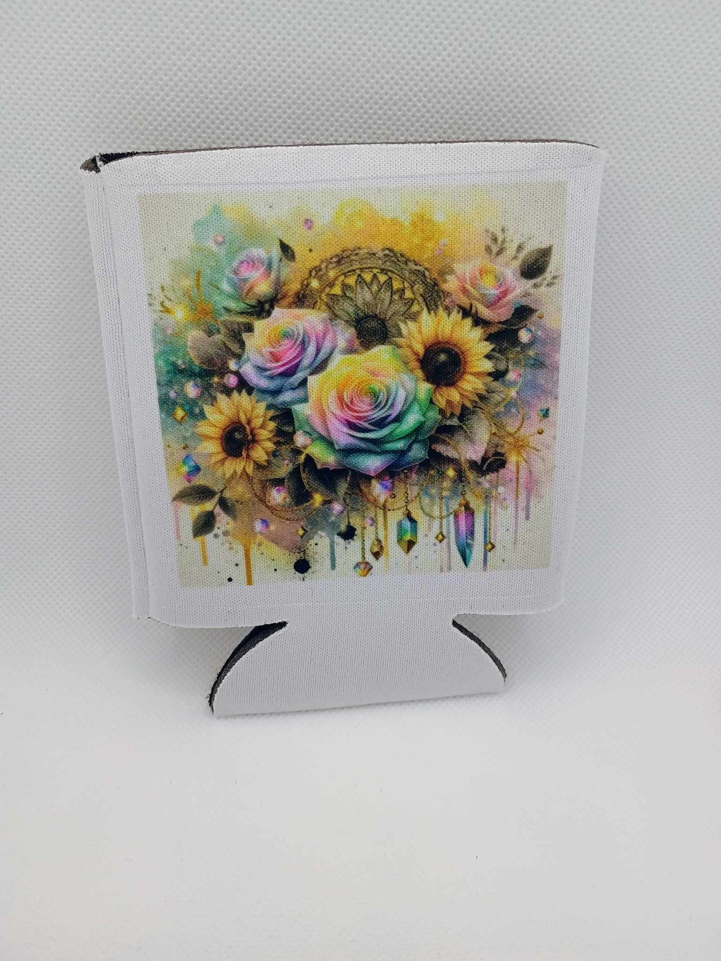 Can koozie~sunflowers/roses