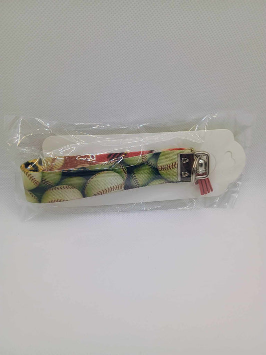 Wristlet keychain~baseball