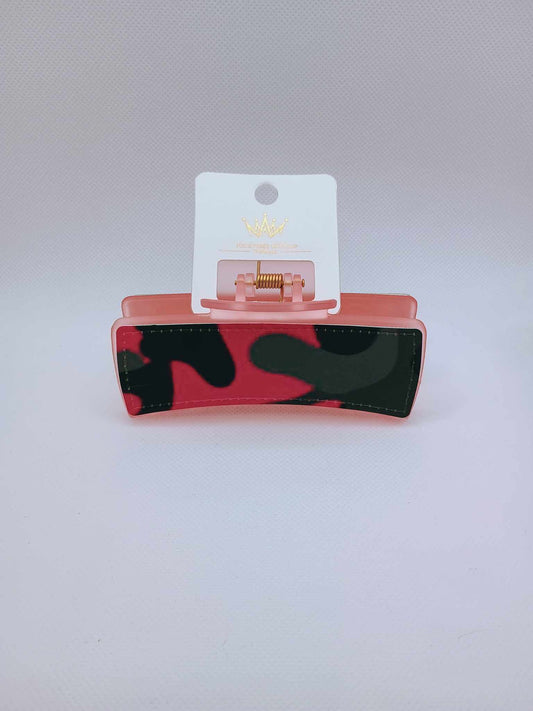 Hair clip~pink camo