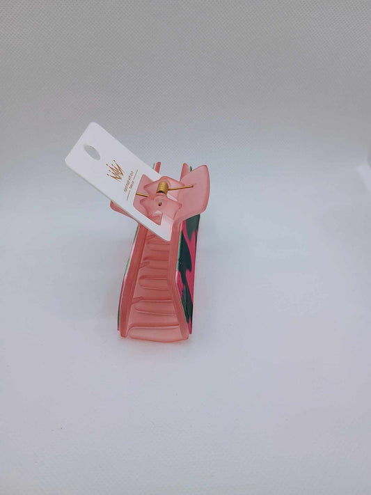 Hair clip~pink camo
