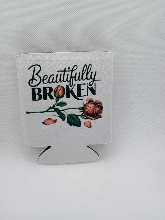 Can koozie~beautifully broken