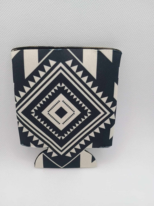 Can koozie~black and white