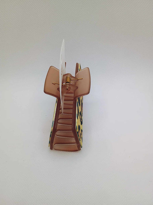 Hair clip~brown leopard