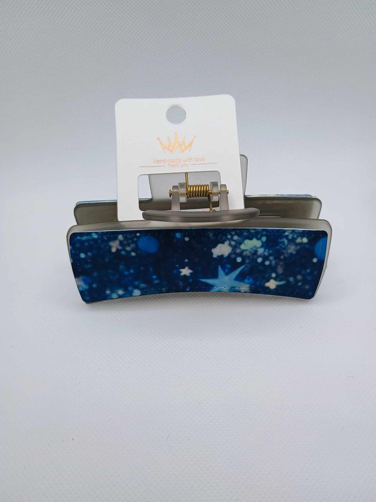 Hair clip~blue stars