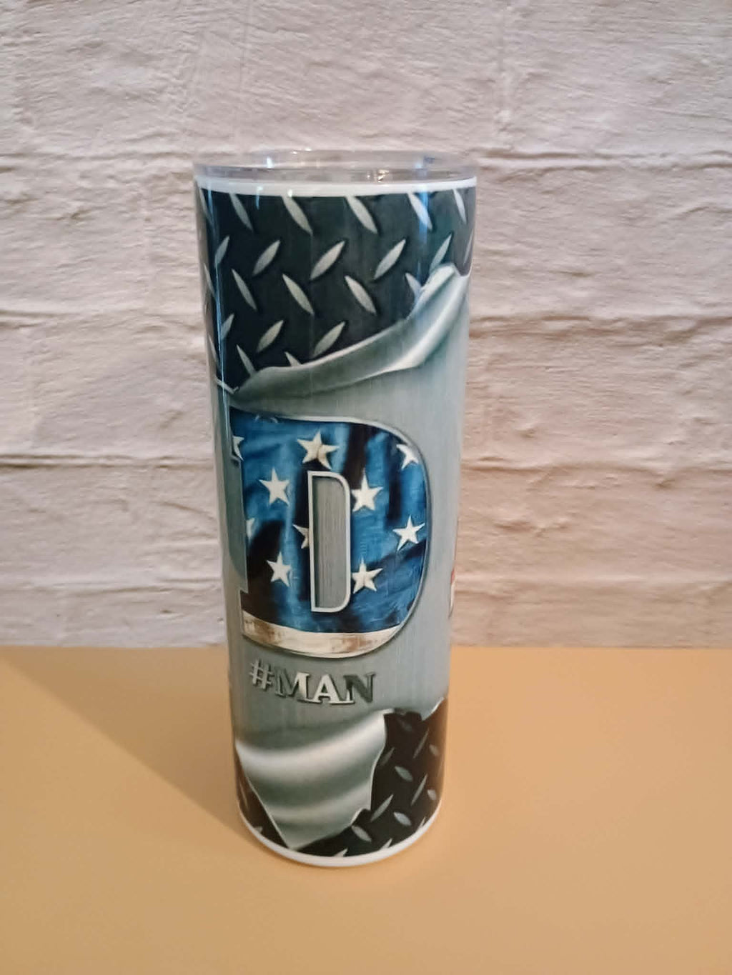 20 oz tumbler~red white and blue dad
