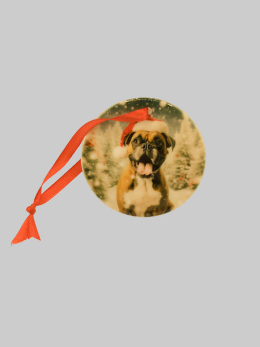 Ceramic Christmas ornament~Boxer