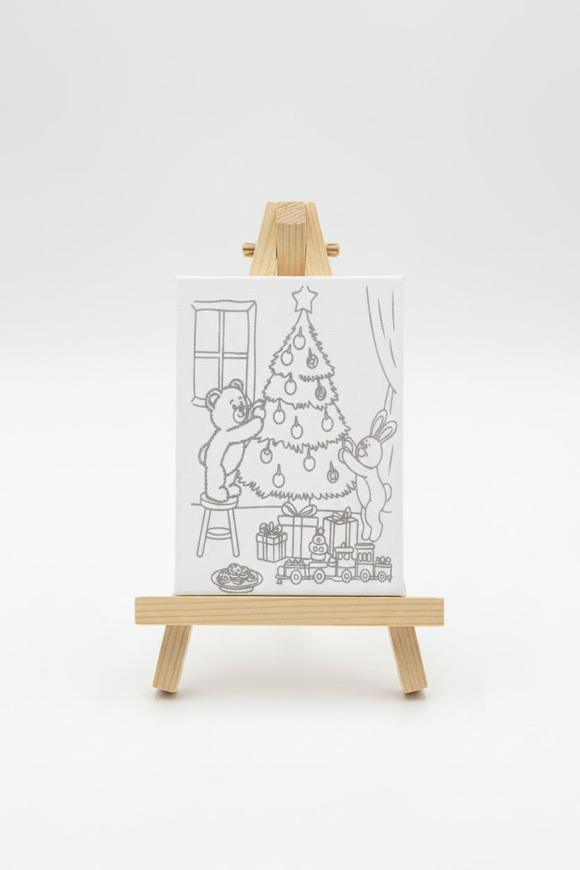 Canvas art kit~5x7~Christmas tree with animals