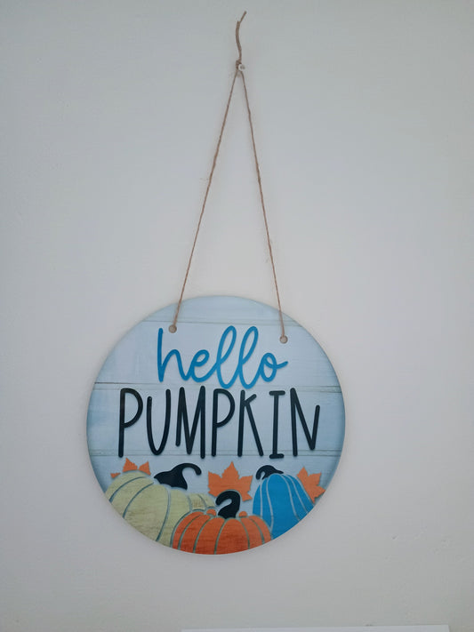 Door hanger~ Hello pumpkin