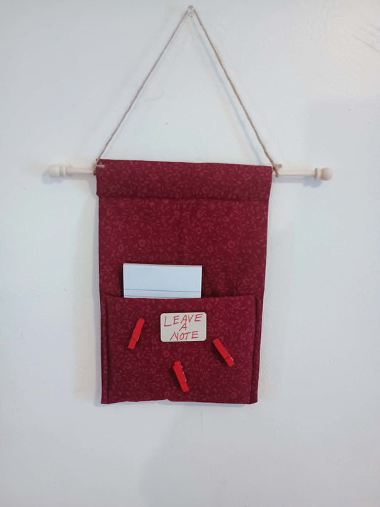 Leave a note door hanging~burgundy