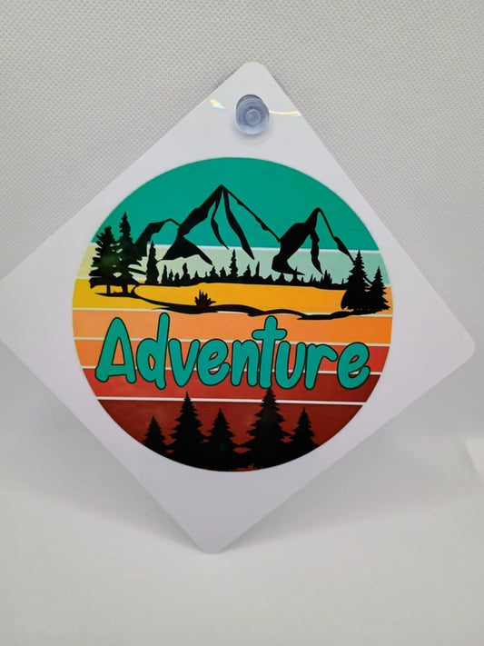 Car window sign~ Adventure