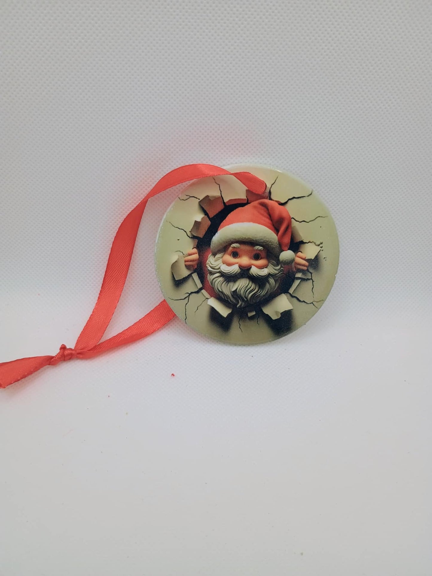 Ceramic Christmas ornament~Santa popping out