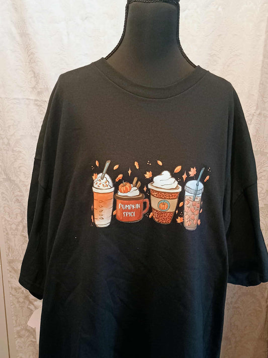 Women's t-shirt 3xl ~Pumpkin drinks
