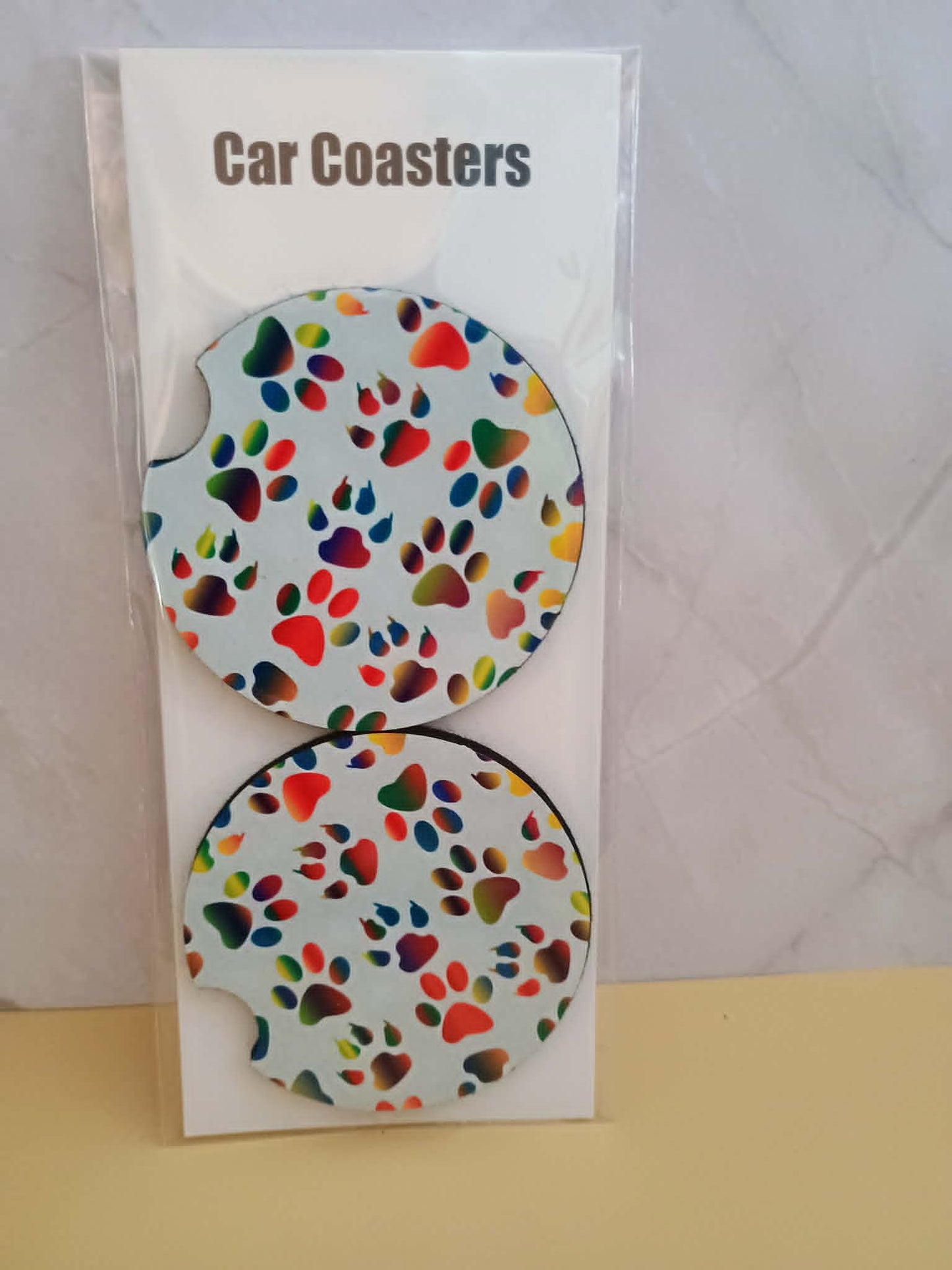 Car coasters~Paw prints