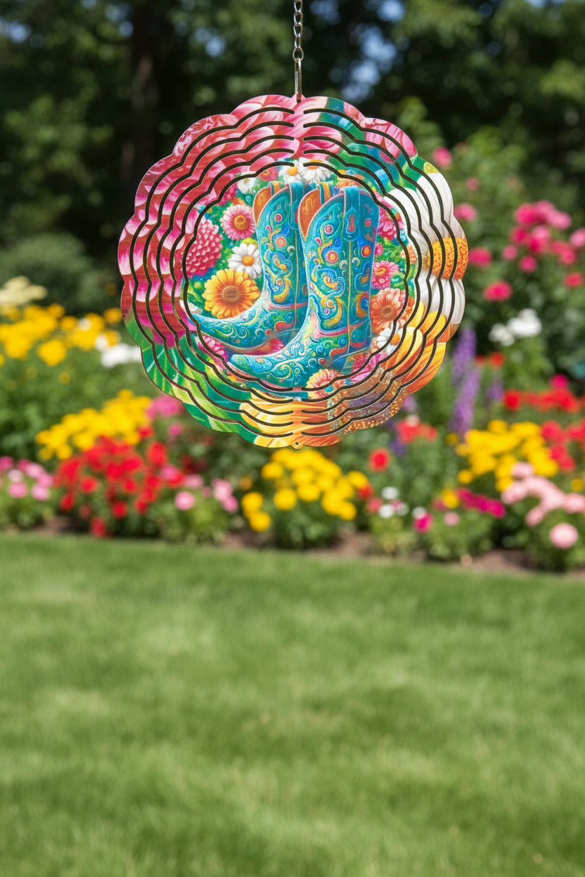 Round wind spinner~Western boots