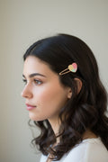 Metal Hair Barrette~yellow multi