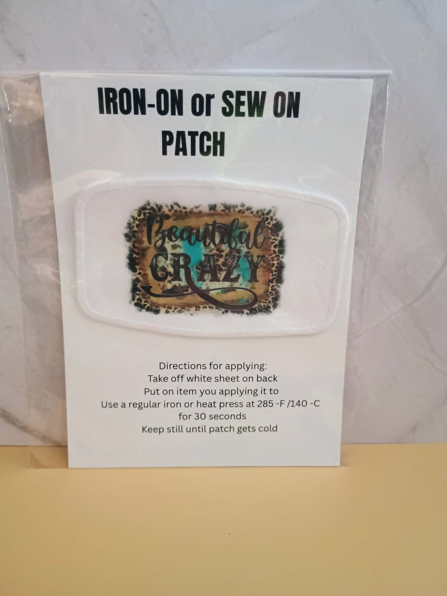 Patch~Teal beautiful crazy