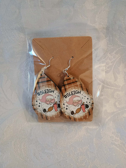 Christmas earring large~ #sleigh