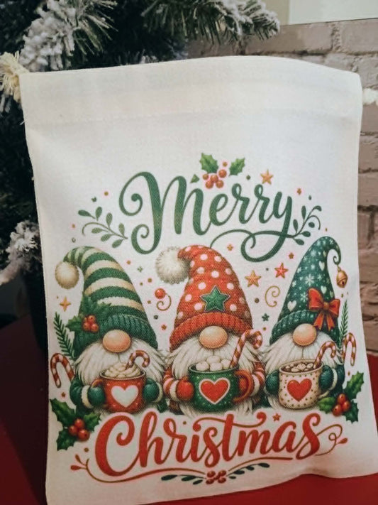 Christmas canvas bag~Gnomes