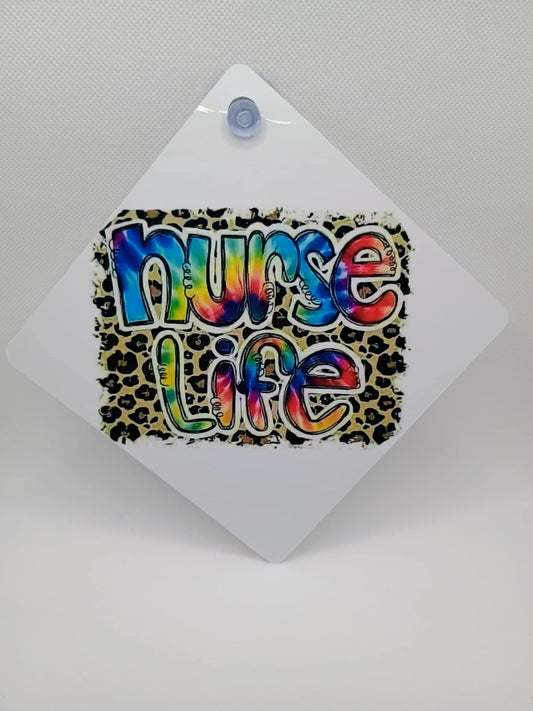 Car window sign~ nurse life