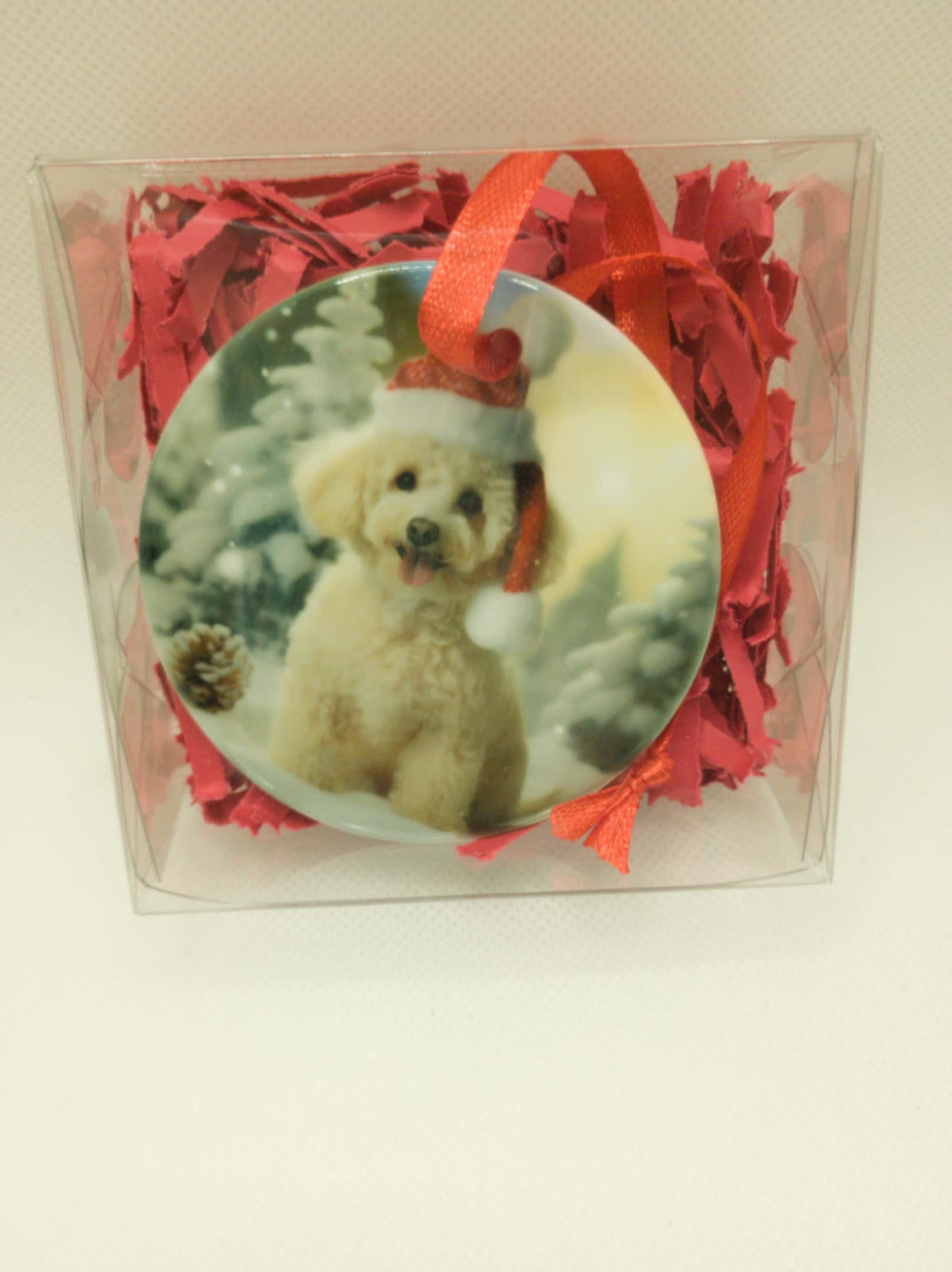 Ceramic Christmas ornament~Toy poodle
