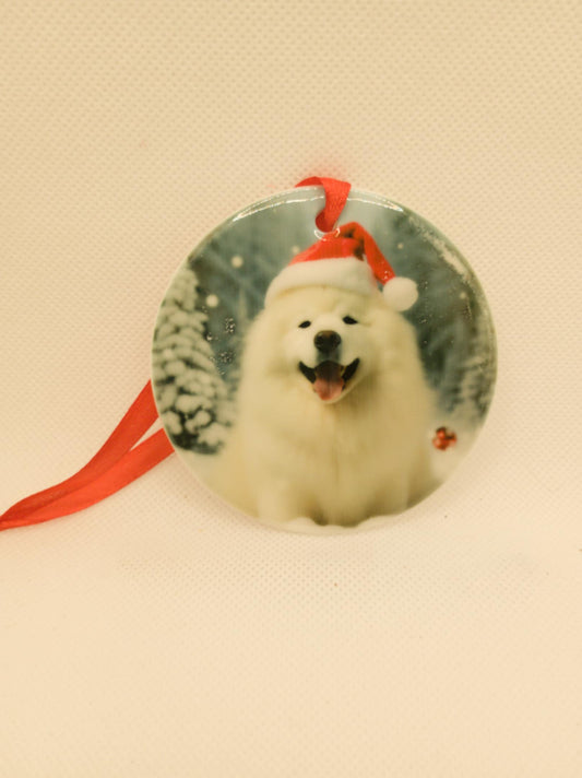 Ceramic Christmas ornament~Somian husky