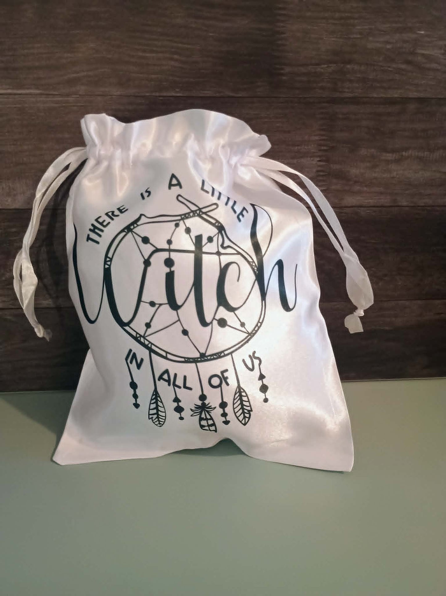 Satin drawstring bag~There is a little which in all of us, dream catcher