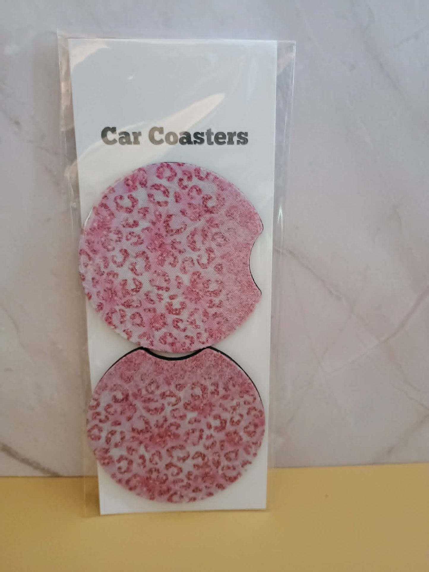 Car coasters~Pink sparkle
