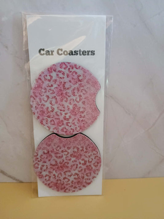 Car coasters~Pink sparkle