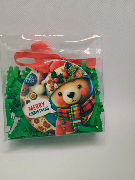 Ceramic Christmas ornament~Teddy bear