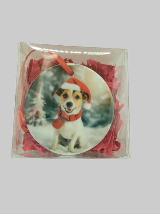 Ceramic Christmas ornament~Jack Russell